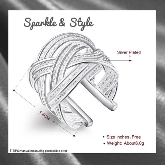 ✨ Sterling silver basket weave ring ✨ - Picture 4 of 5